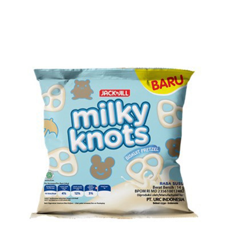 Milky Knots Biskuit Pretzel Susu 14 gr