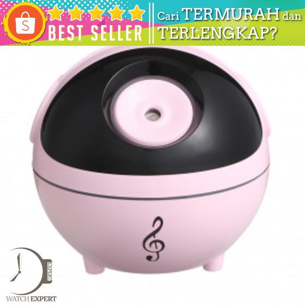 ISHOWTIENDA Ultrasonic Air Humidifier Aromatherapy Music Wizard Rechargeable 350ml - K-H99 - Pink