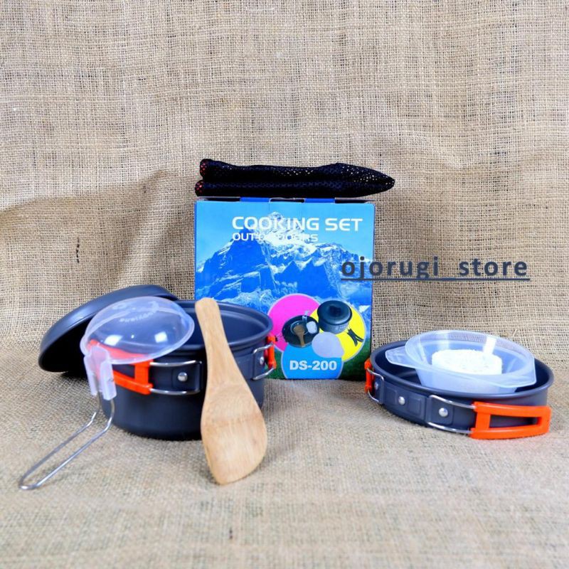 COOKING SET DS 200 ALAT  MASAK  PORTABLE ALAT  MASAK  KEMPING CAMPING KEMAH 