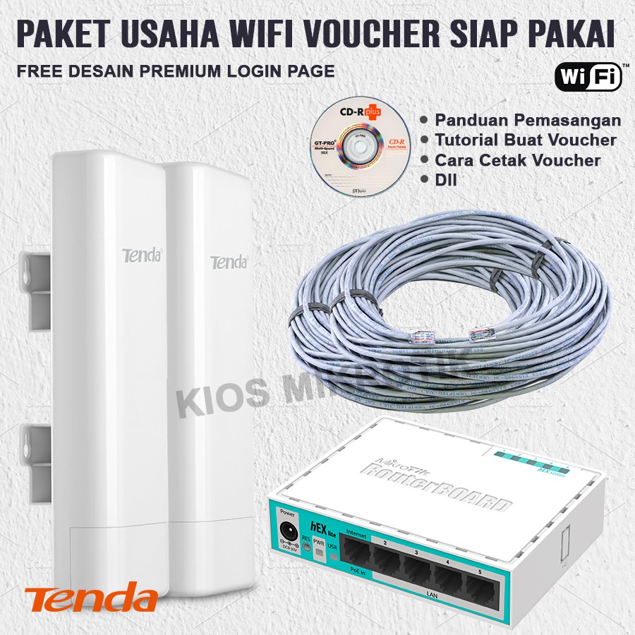 Paket Usaha Wifi Rt Rw Sistem Billing Wifi Voucher Siap Pakai Mikrotik Tenda O3 Indonesia