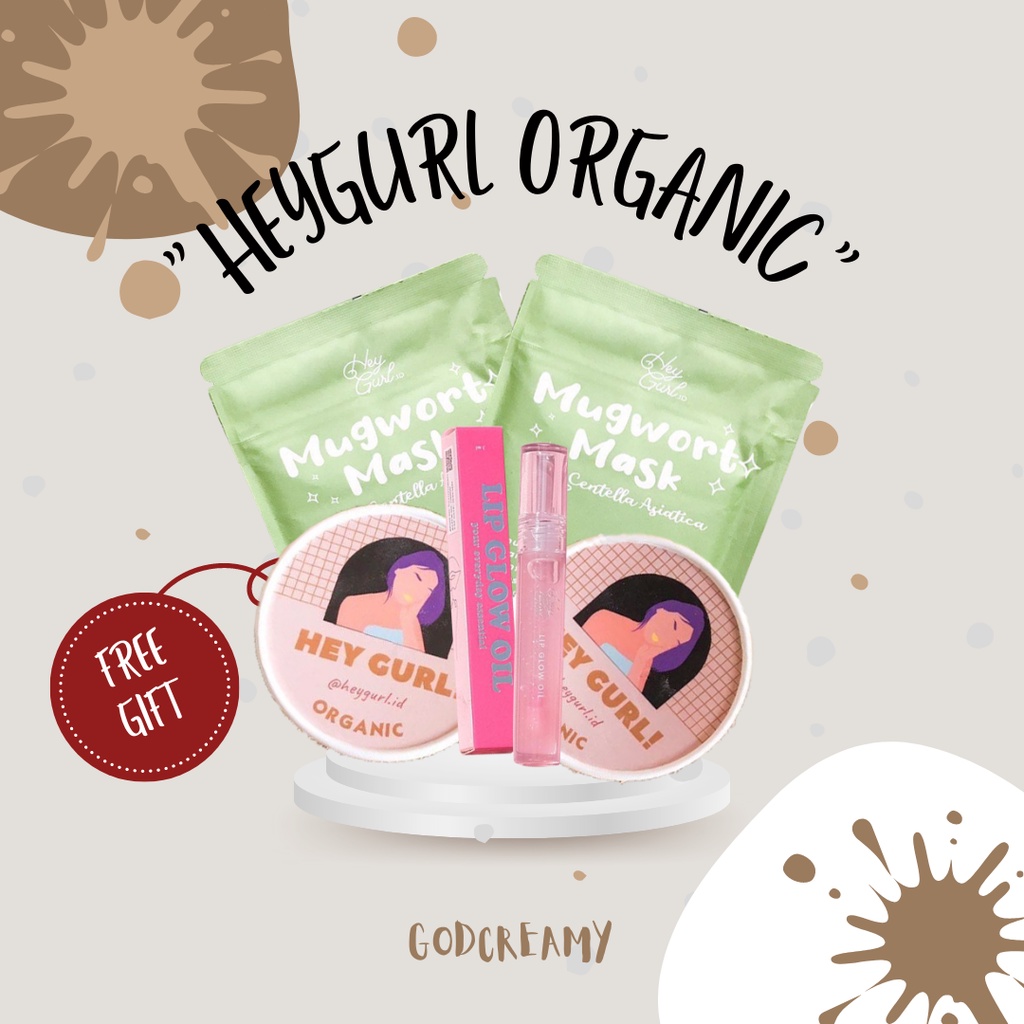 heygurl Masker Saffron / heygurl mugwort Non Peel Off Masker Organik Heygurl Lip Glow