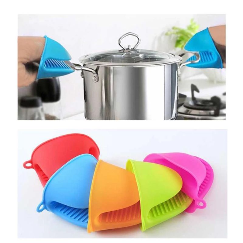 Penjepit Silicone isi 2pcs / Cempal Silikon Tahan Panas / Cempal Oven / Pelindung Tangan