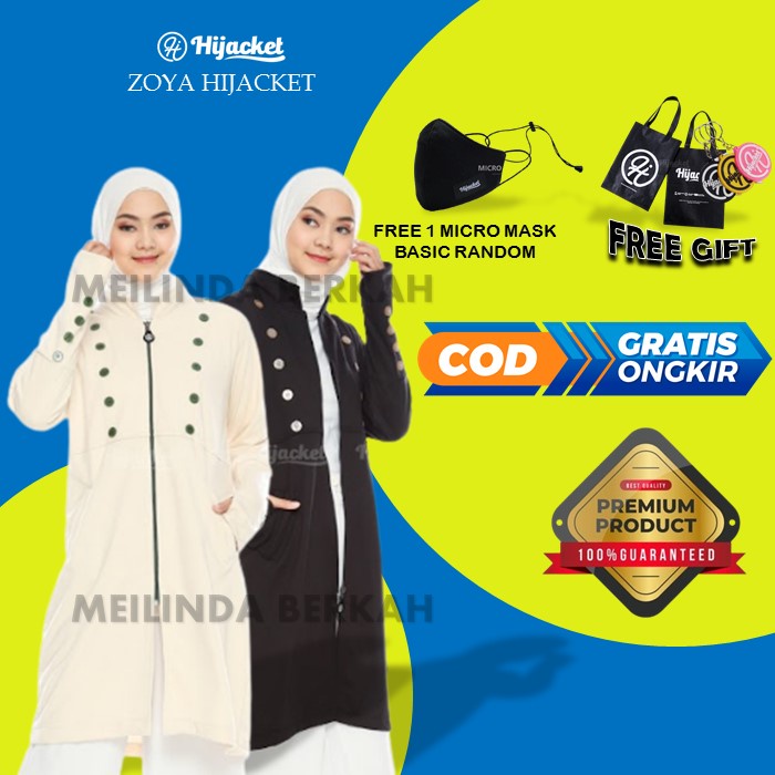 HIJACKET ZOYA - HIJAKET ORIGINAL JAKET HIJABERS HOODIE WANITA / JAKET WANITA MUSLIMAH / JAKET PANJAN