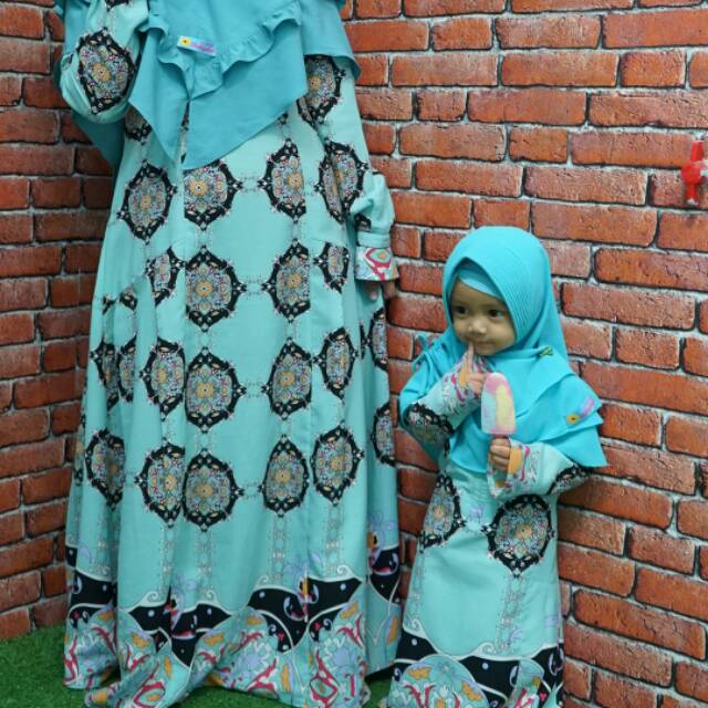 Gamis couple ibu dan anak Queen dress syari