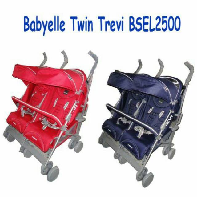 Baby Elle Twin Trevi S-2500 / Stroller Kembar / Stroller Twin / Kereta Dorong Bayi Kembar - Purple