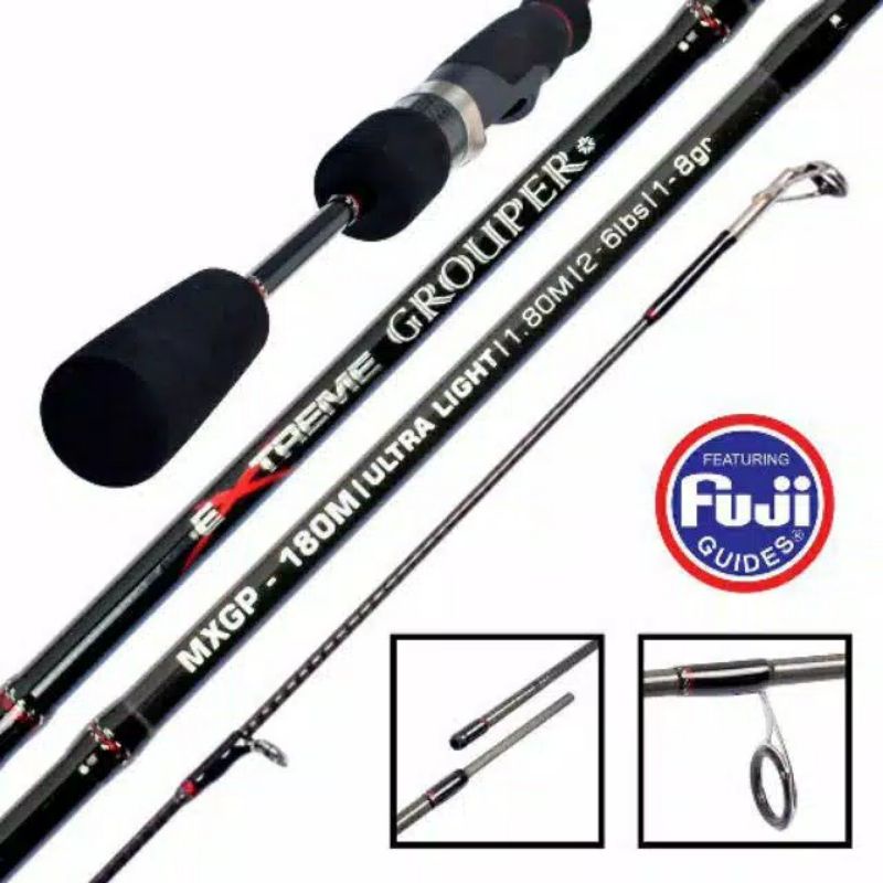 Joran Maguro Extreme Grouper | Ring full Fuji | Sambung 2 | Ultra light | Casting | Silahkan pilih
