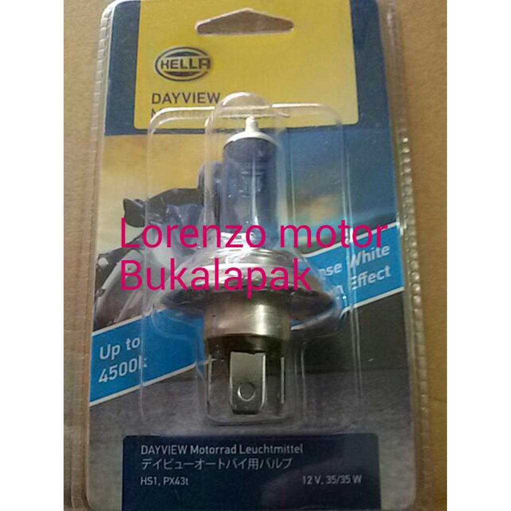 Bohlam H4 HELLA bolam halogen 4500k  motorsports vixion