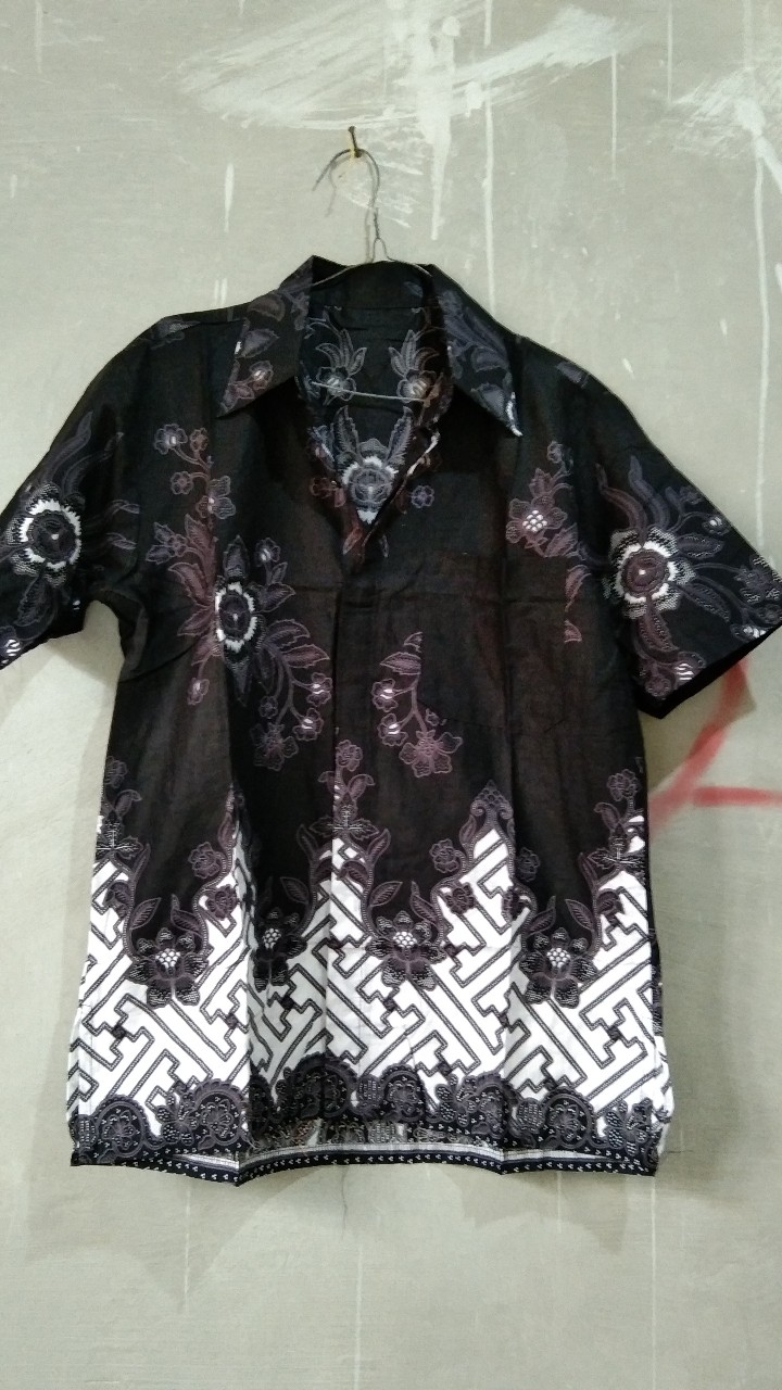 Bswart Batik Hrb026 Kenongo Hem Pendek Padi Pekalongan M L Xl Batik Pria Murah Modern Grosir