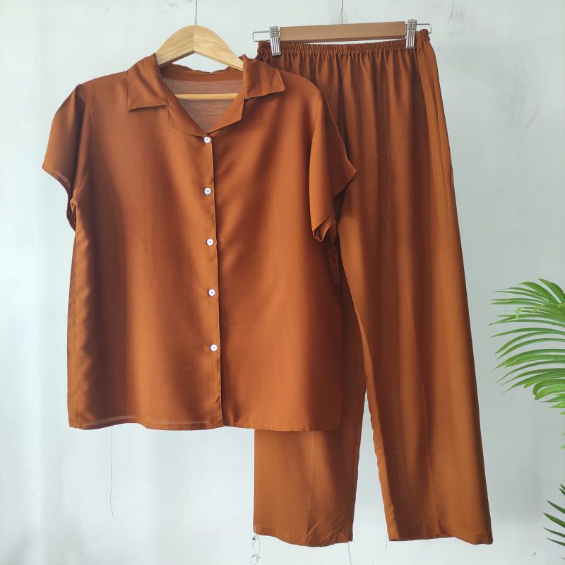 PIYAMA KANCING POLOS | PIYAMA RAYON POLOS-KCPD BATA