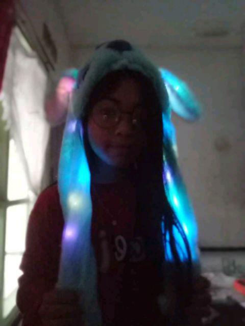 [ready Gosend] Dancing Topi Led Tiktok / Dancing Hat Bunny/ Topi Kuping Lampu / Topi Lampu Led