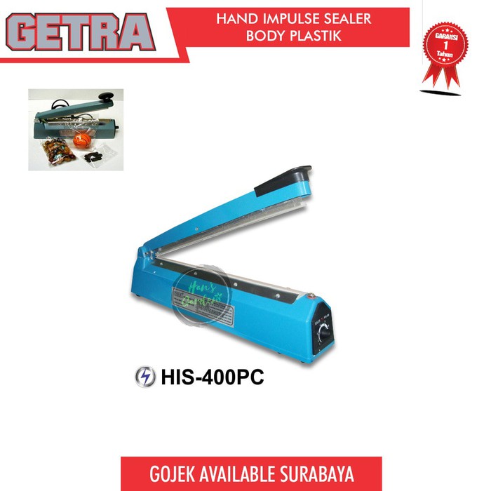 Hand impluse sealer hand sealer penyegel plastik GETRA HIS 400PC