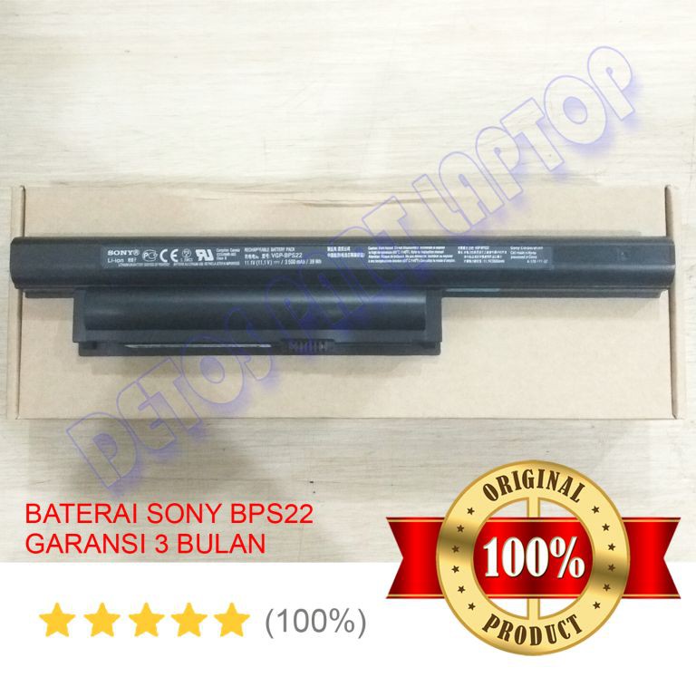 Baterai Battery Laptop Original Sony Vaio VGP-BPS22 VGP-BPL22 VGP-BPS22A VPC-EB BPS22