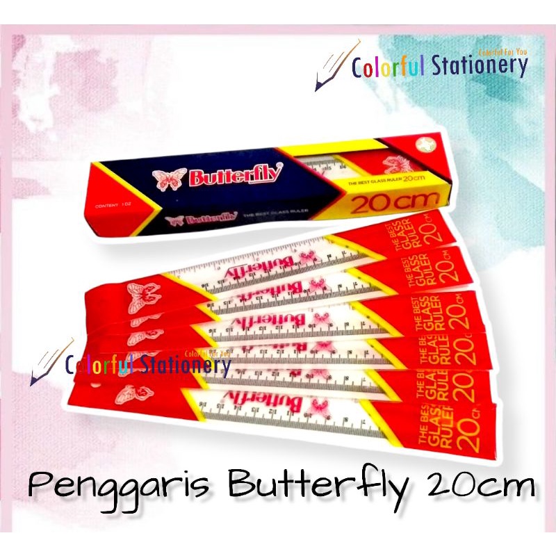 

Penggaris / Mistar Butterfly 20cm