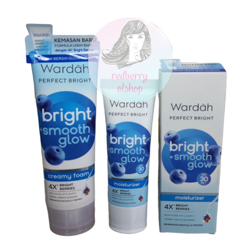 WARDAH PERFECT BRIGHT Paket Moisturizer 20ml + Creamy Foam 50ml | Smooth Glow | Oil Control