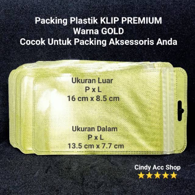 [50 pc] Plastik Klip Untuk Packing Aksessoris