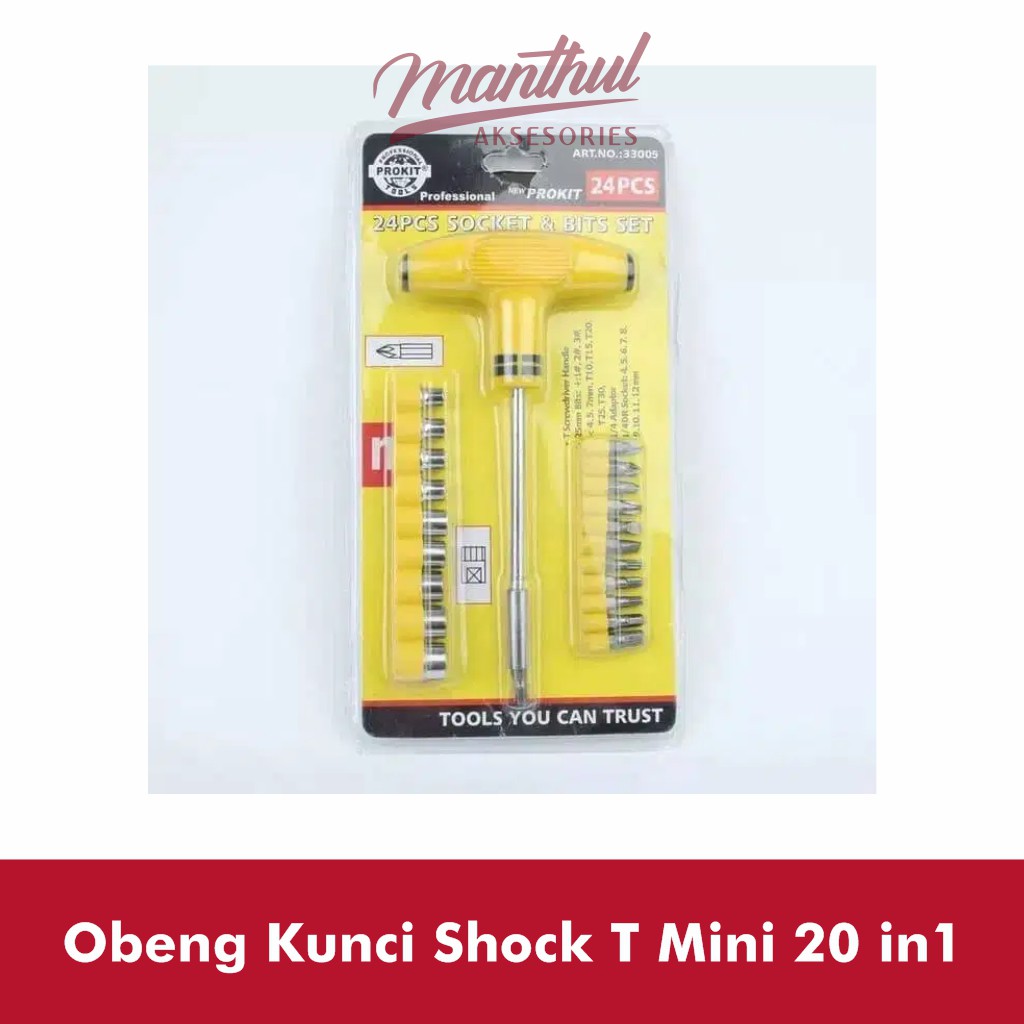 Obeng Kunci Shock T Mini 20 in1