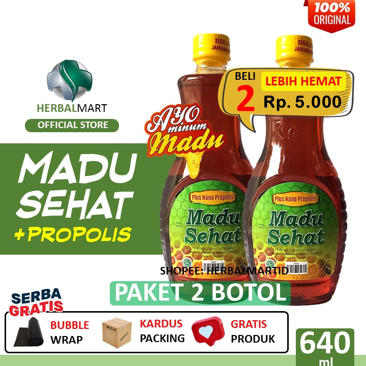

(PAKET 2 BOTOL) Madu Sehat Plus Propolis 640ml by Klinik Sehat dr Agus Rahmadi Asli Original - READY STOCK