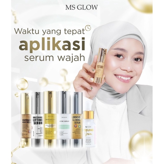 Serum Ms Glow Beauty serum lifting / luminous / gold whitening
glowing / acne / peeling serum Msglow serum WHITE CELL DNA WDA