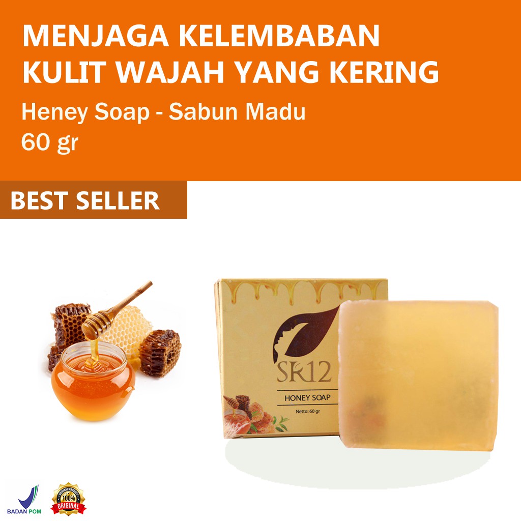 

SABUN WAJAH HERBAL HONEY SOAP SR12 - ATASI KULIT KERING-SENSITIF - KUSAM - BPOM - ALAMI - AMAN