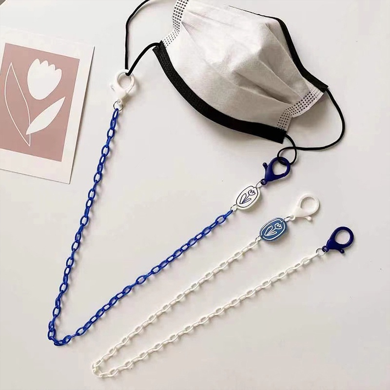 Baru Korea Masker Lanyard Bunga Kecil Masker Lanyard Kreatif Anti Loss Acrylic Kacamata Rantai