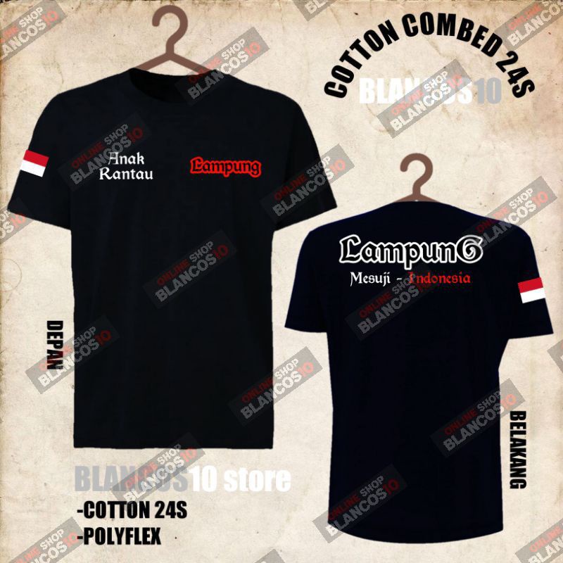 KAOS PREMIUM DESAIN TULISAN ANAK RANTAU MESUJI LAMPUNG INDONESIA | LB6