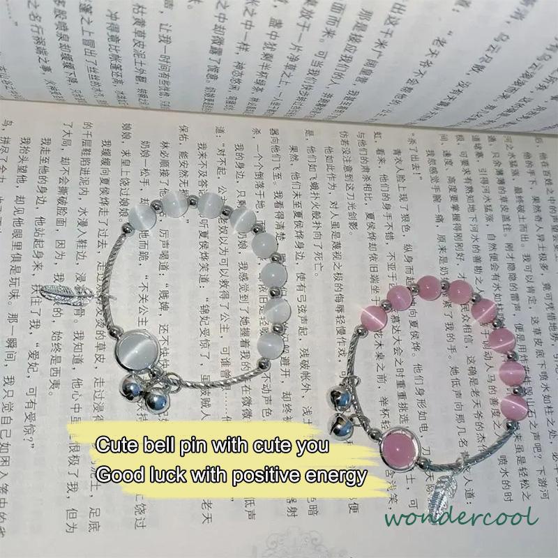 Opal Pasangan Pacar Wanita Gelang Wanita Sederhana Gelang Lonceng-Won