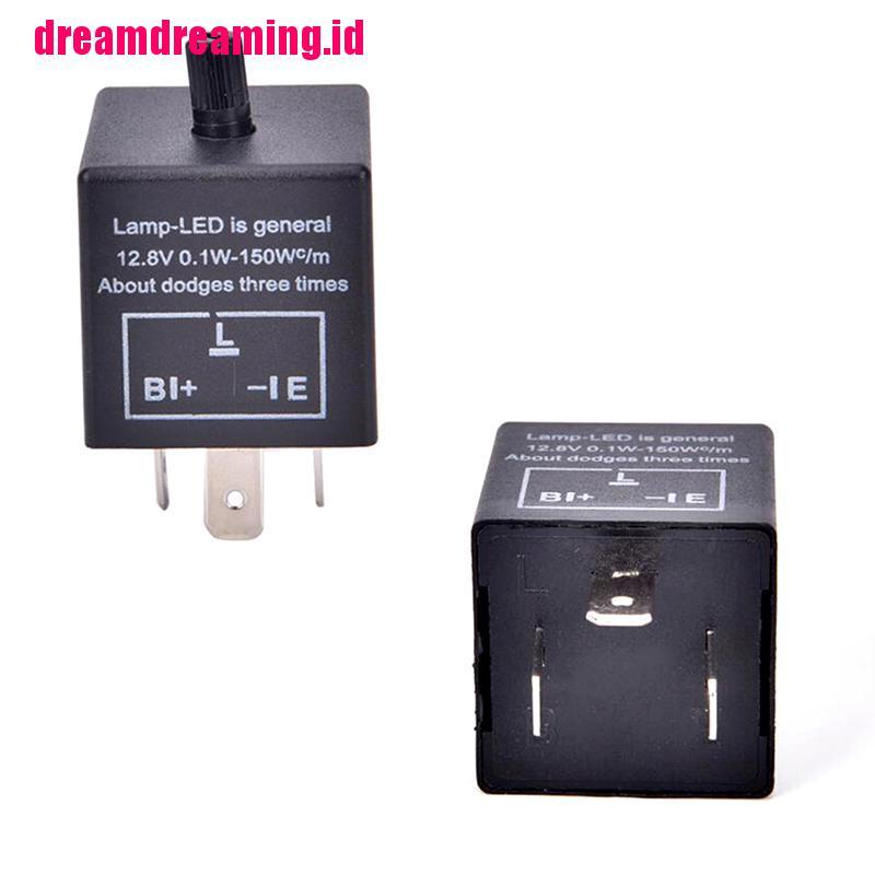 Relay Flasher LED 3pin 12V Dapat Diatur Untuk Lampu Sein Mobil