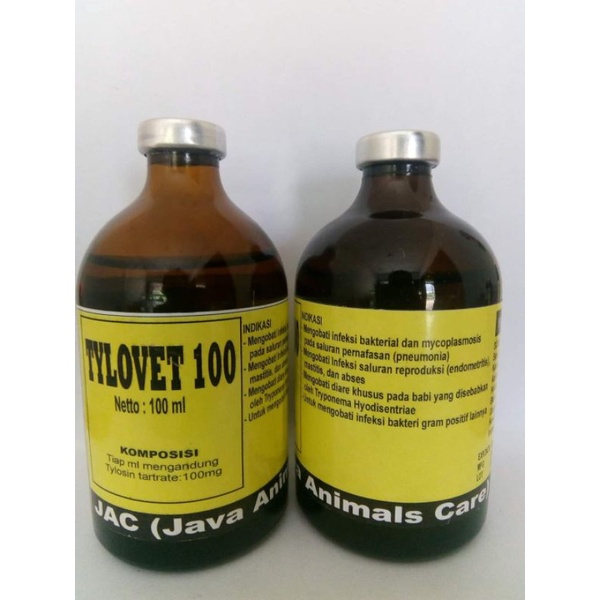 TYLOVET-100 Inj.MENGOBATI INFEKSI SALURAN PERNAFASAN : BATUK, PILEK, RADANG PARU/PNEUMONIA PADA HEWA