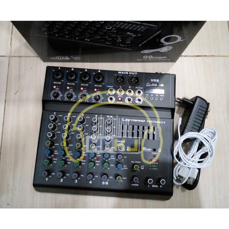 MIXER ZETAPRO PERTAMAX 6 Mixer audio Zetapro Pertamax 6  Pertamax6 channel