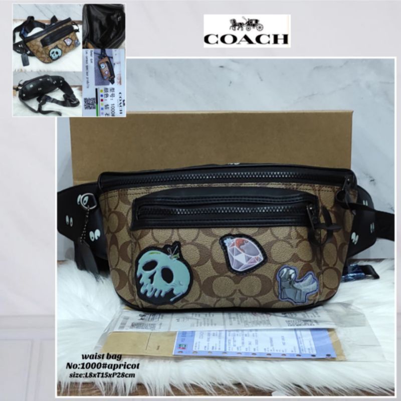 Coa*ch WaistBag Tas kurir pria Tas pinggang pria