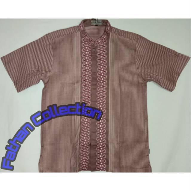 Al-Fajri Baju Koko Pria Exclusive Bordir L Merlot