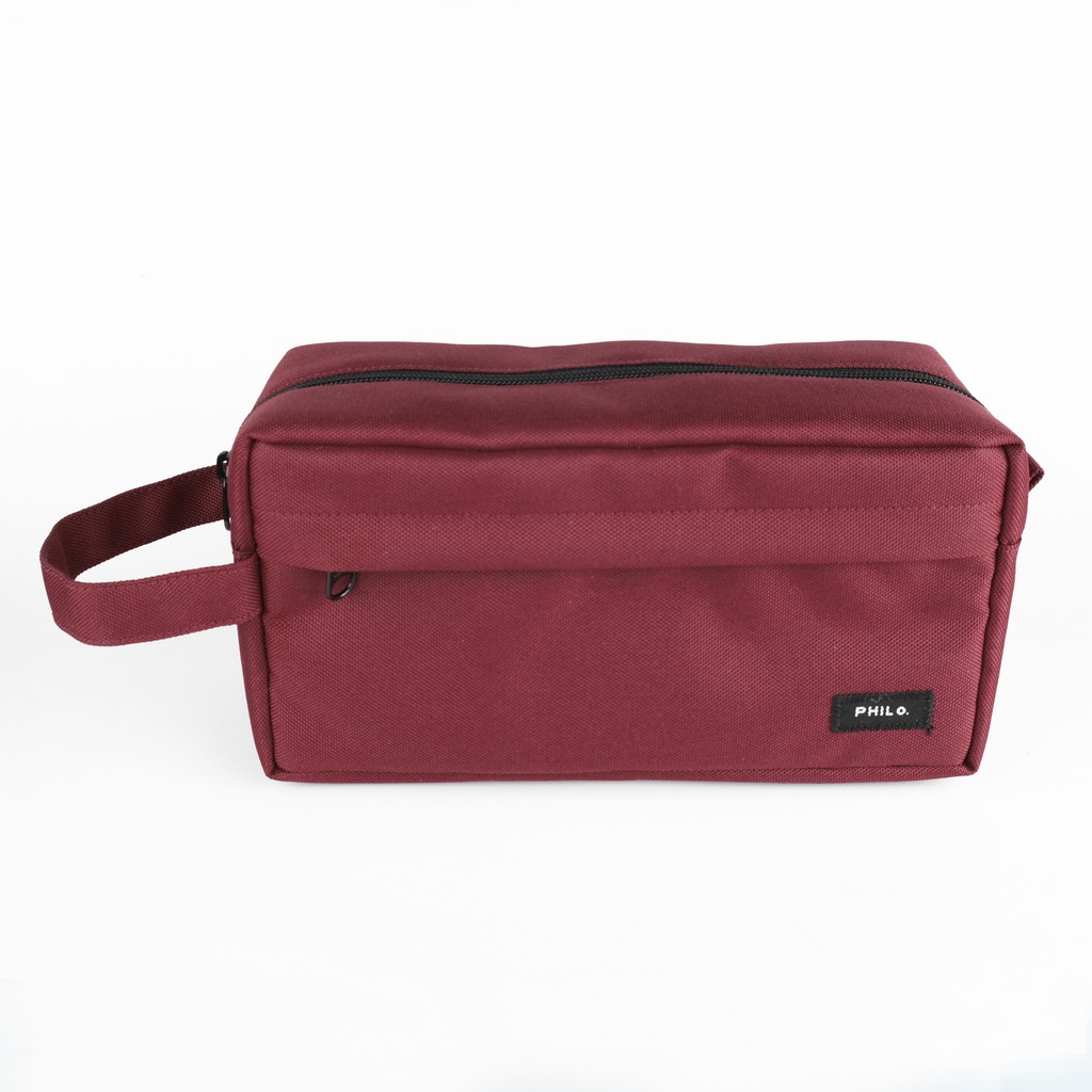 pouch marun - travel bag hand bag clutch dopp kit tas tangan - PHPC145