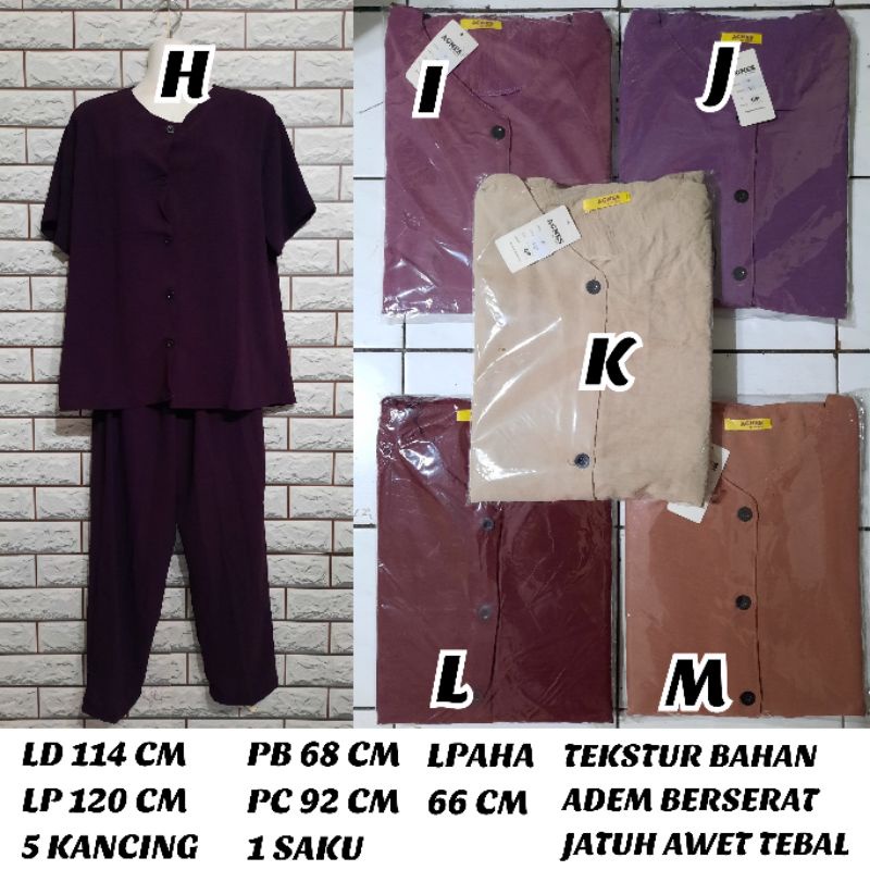 ONE SET CRINKLE CELANA PANJANG AGNES BY TESSA