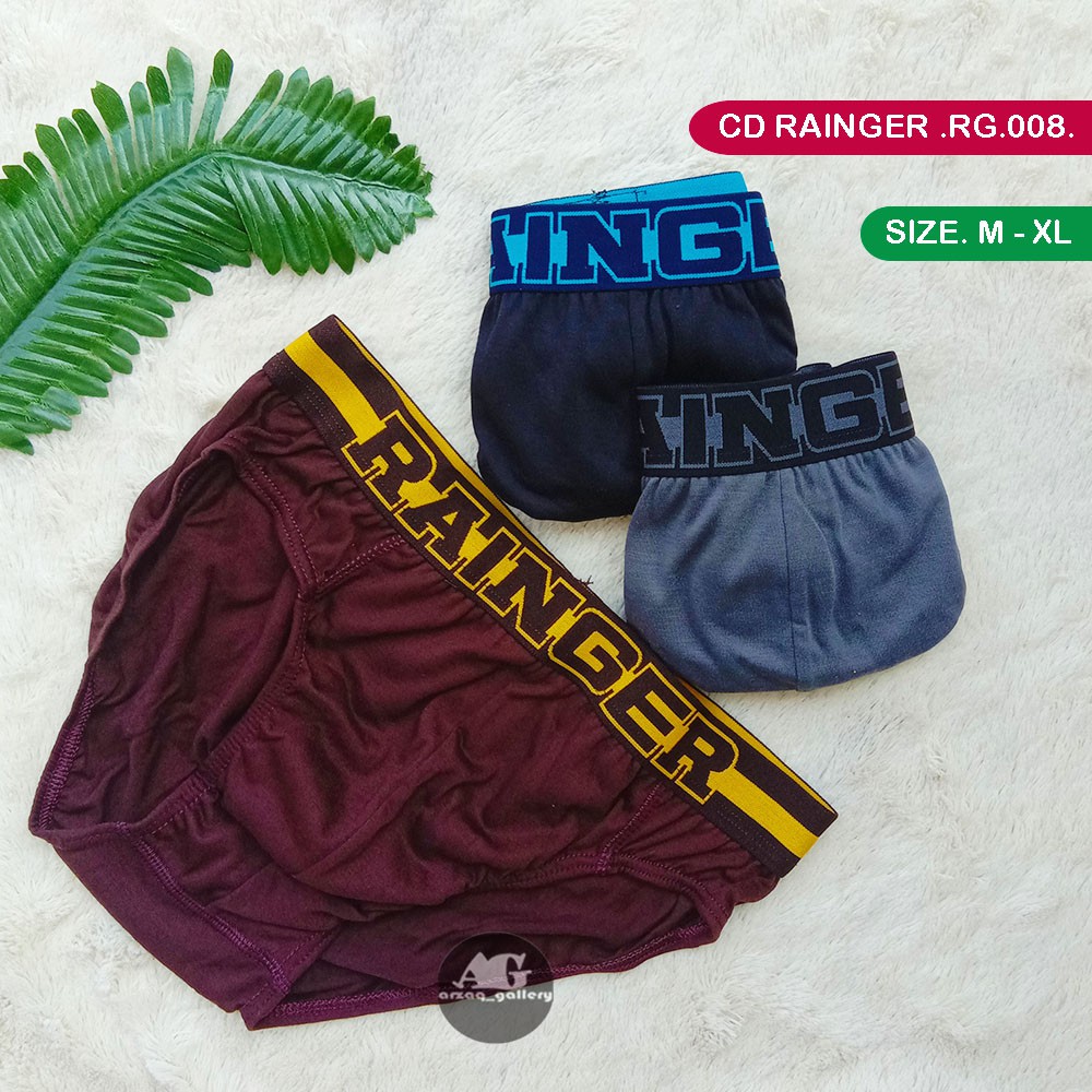 [ 3pc ] CD Rainger SEGITIGA RG 08 | Celana Dalam Pria Karet Tebal TOKO KL