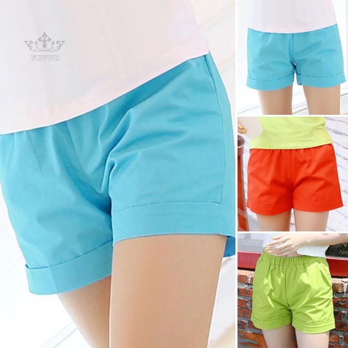 

(TERLARIS) Womens Shorts Boho Paperbag Summer Beach Hot Culottes Elastic