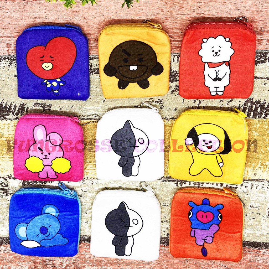 DOMPET KOIN KARTUN ARMY BTS BANGTAN SERIES / DOMPET GEPENG / DOMPET COIN / DOMPET UANG / BAG POUCH