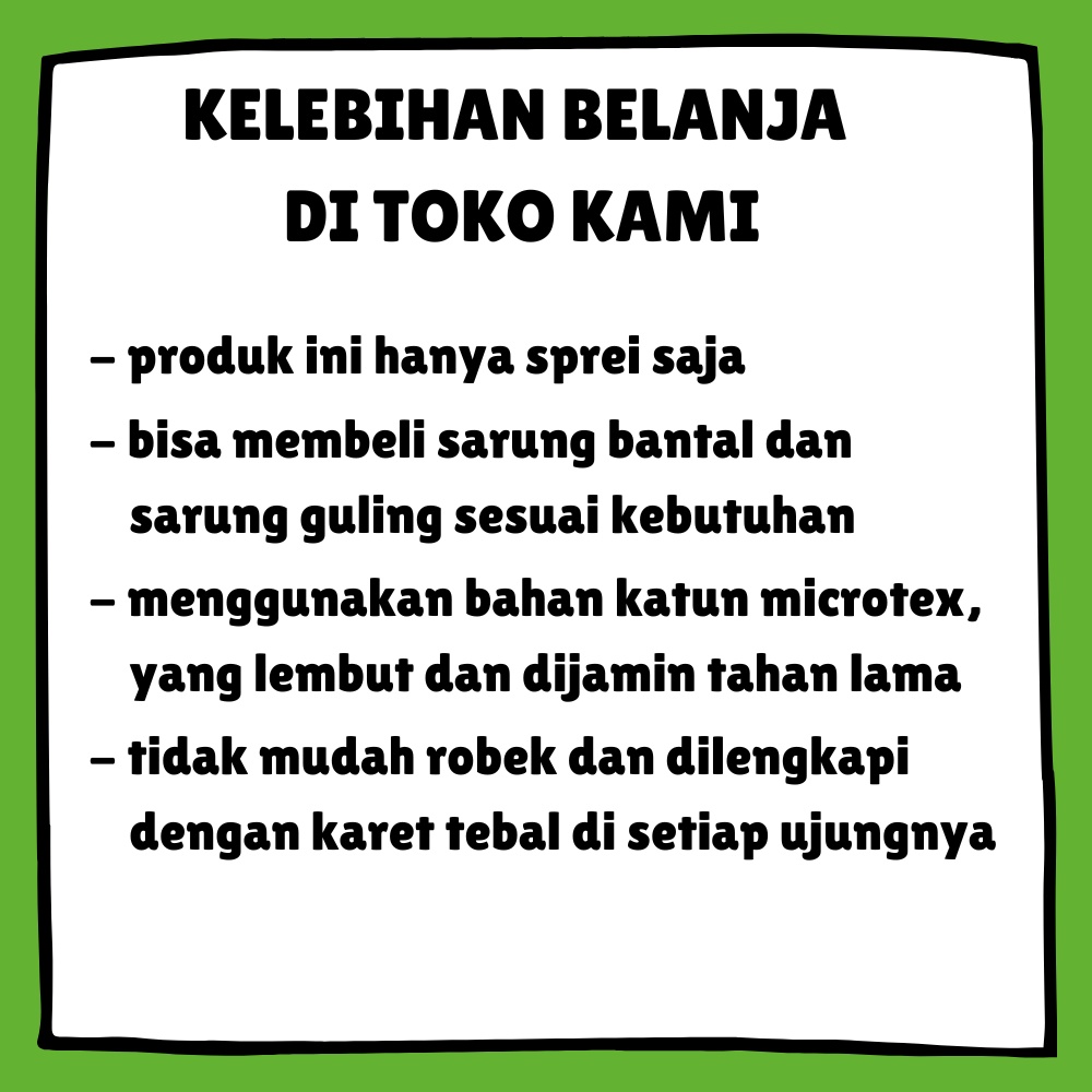 (PROMO) SPREI HOMEMADE 180x200 dan 160 x 200 TERMURAH SPREI SAJA