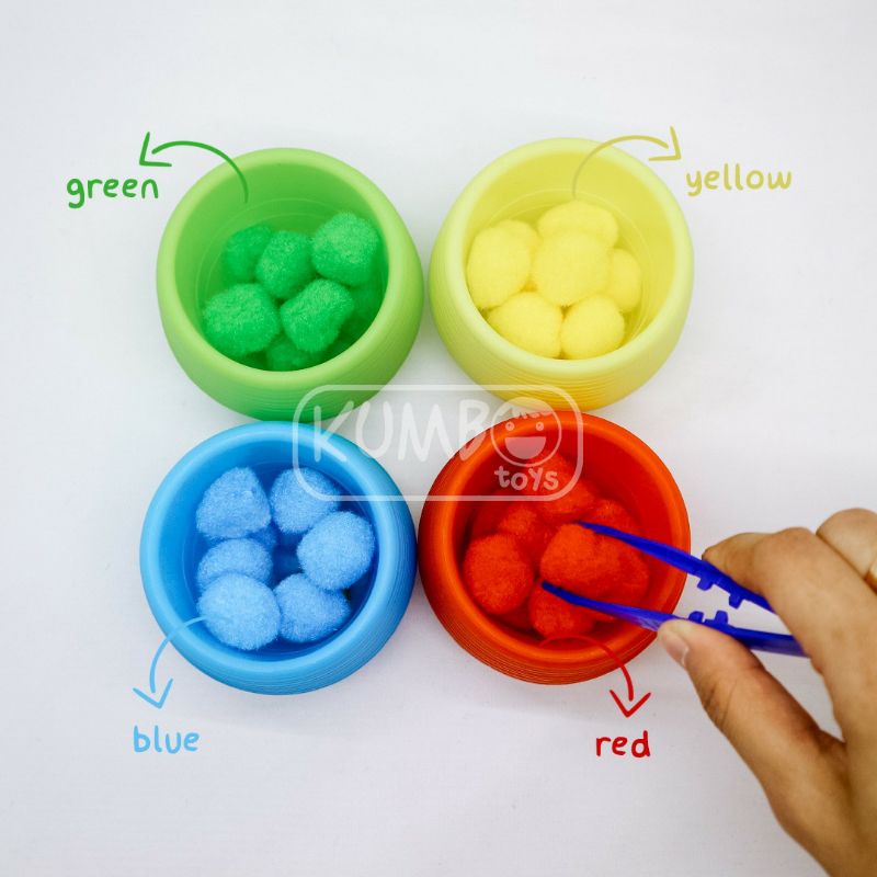 Sortir Warna Pompom Sorting Colour