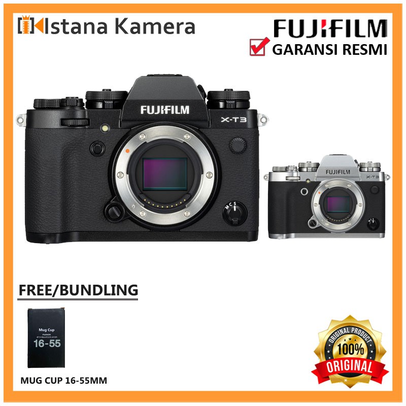 Jual FUJIFILM XT3 Mirrorless Digital Camera (Body Only, Black