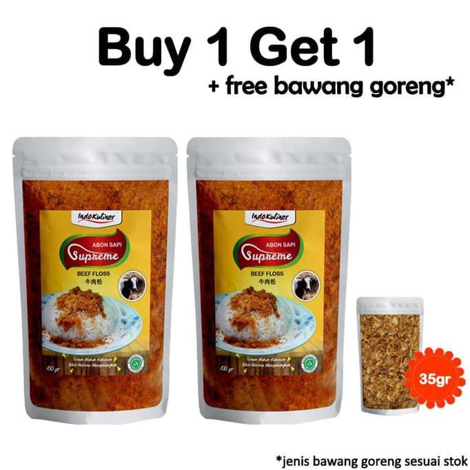 

Buy 1 Get 1 Abon Sapi Supreme Asli - 100 Gram _