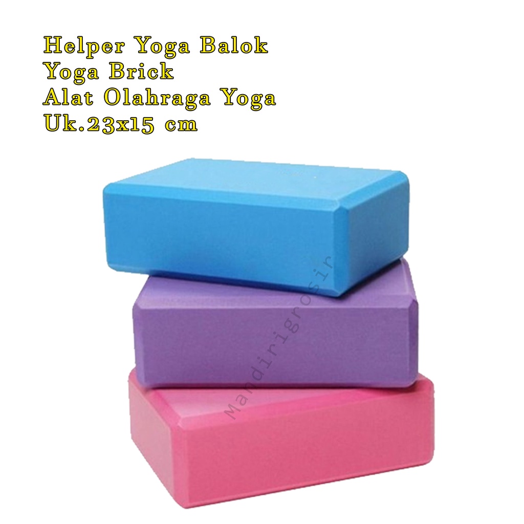 Yoga Brick * Helper Yoga Balok * Yoga Balok * Alat Olahraga Yoga * Uk.23x15 cm