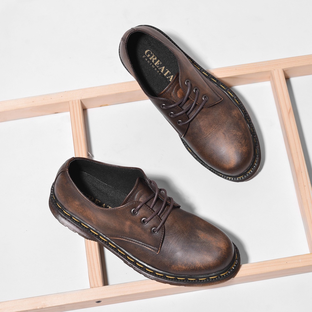 KALMAR BLACK ORIGINAL x GREATA Sepatu Kulit Sapi Asli Hitam Pria Formal Pantofel Tali Kerja Kantor Dinas Resmi Guru Kantoran Pesta Undangan Kondangan Nikah Wisuda Kuliah Semi Casual Model Docmart 3 Hole Holes Oxford Genuine Leather Footwear Keren Terbaru