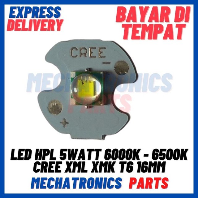 [DSP-9337] LED HPL 5WATT 6000k - 6500K CREE XML XMK T6 SUPER BRIGHT 16MM