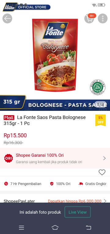 La Fonte Saos Pasta Bolognese 315gr - 1 Pc | Shopee Indonesia