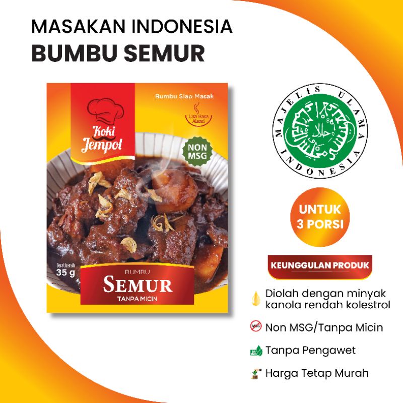 

Bumbu Semur Non MSG Tanpa Micin