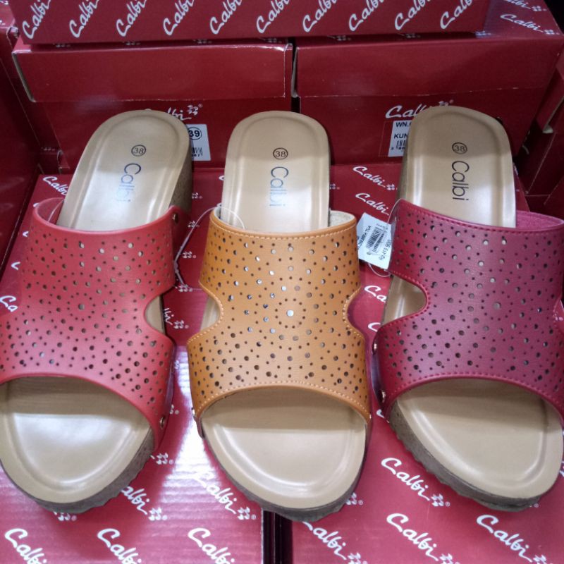 calbi sandal wegdes 100% asli 100% ORI