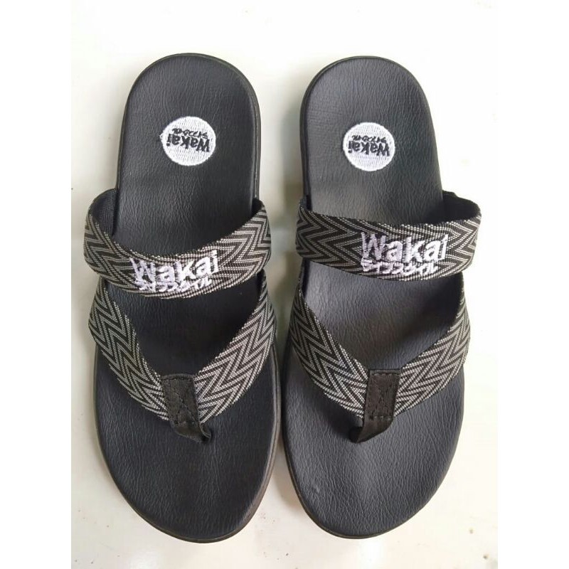 sendal wakai pria/wanita original casual terbaru 2020/sendal fasihon korea model jepit gunung motif