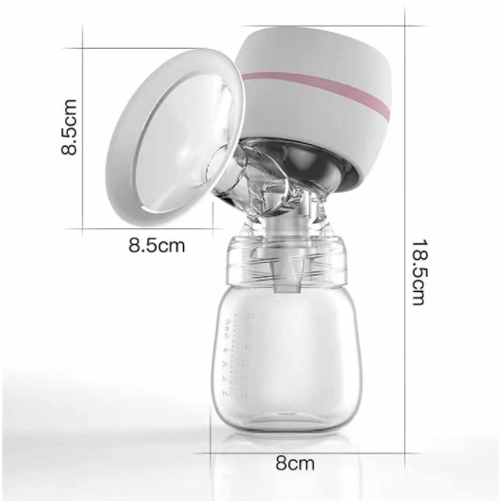 Pompa ASI Electrik Portable Rechargeable Painless Breast Pump BPA Free Tanpak Kabel 180ml Breastfeeding Gift Perlengkapan Bayi Lahir