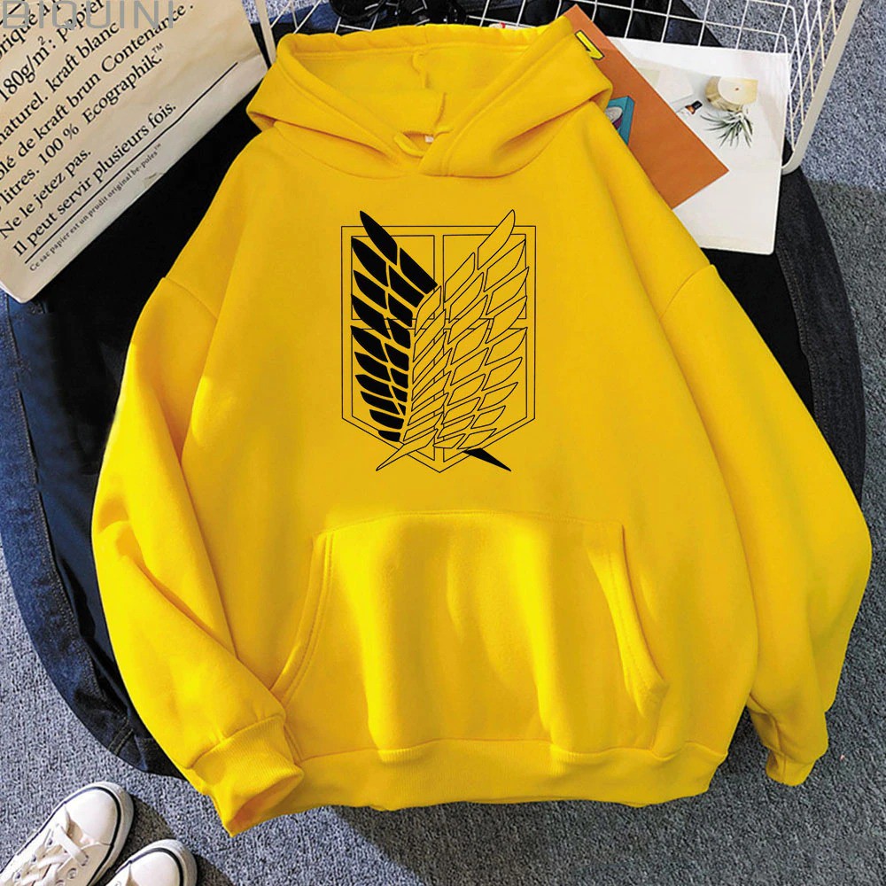 IvannaCollection Sweater Hoodie Anime Wanita dan Pria Attack On Titan Shingeki No Kyojin