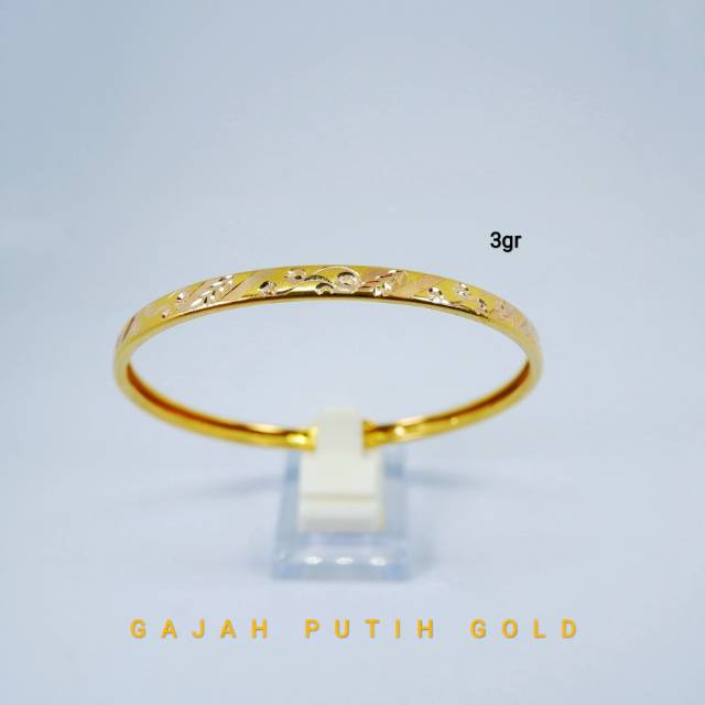 3gr Gelang Model Bangkok Padat Emas Asli kodeO23060